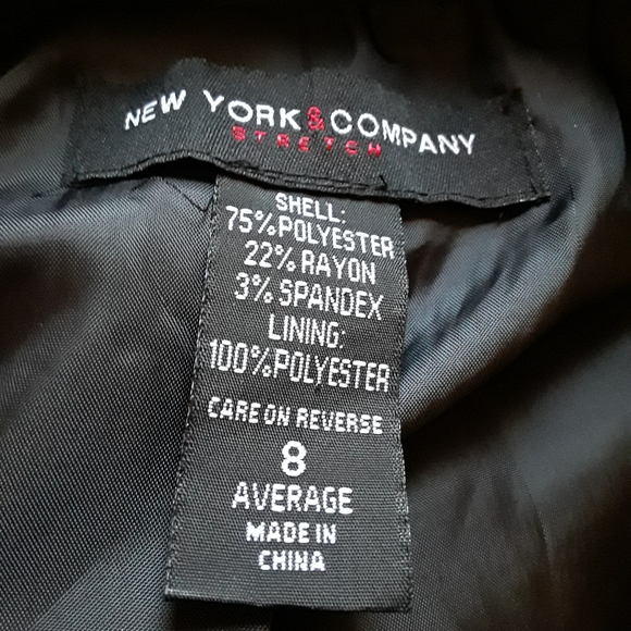 New York and Company Women's Black and White Striped Blazer Jacket. Size 8 - Picture 3 of 8